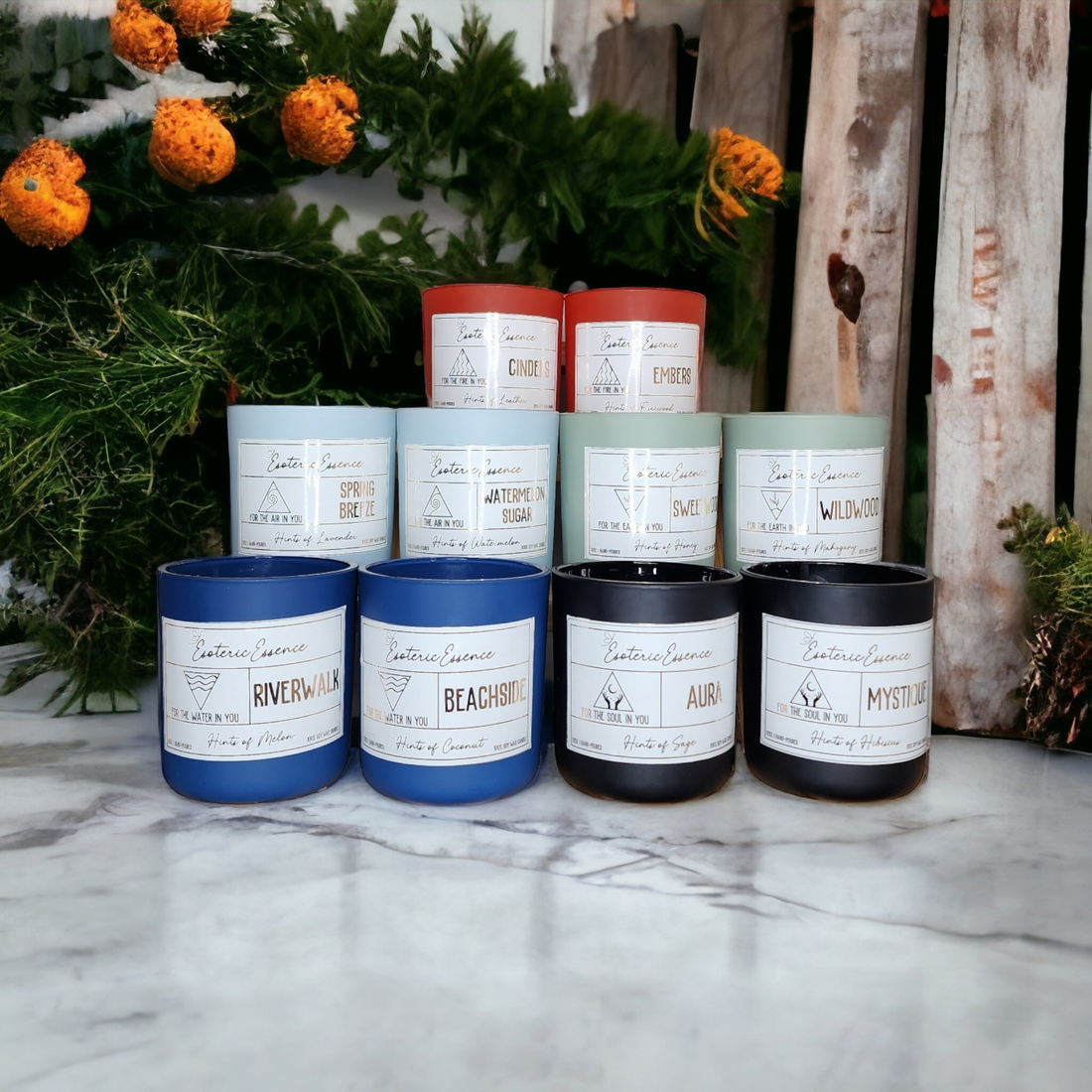 Unveiling the Elemental Harmony Candle Collection: A Symphony of Earth, Fire, Air, Water, and Mind