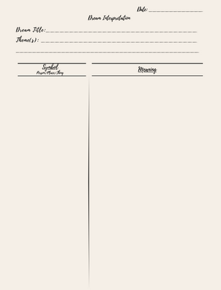 Digital Daily Dream Journal